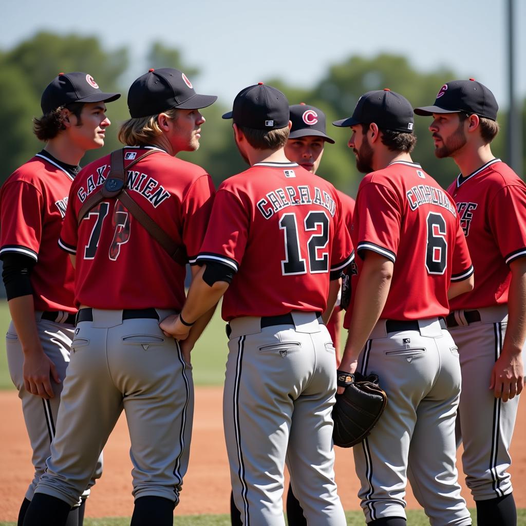 Team Huddle During Walk the Plank Tournament