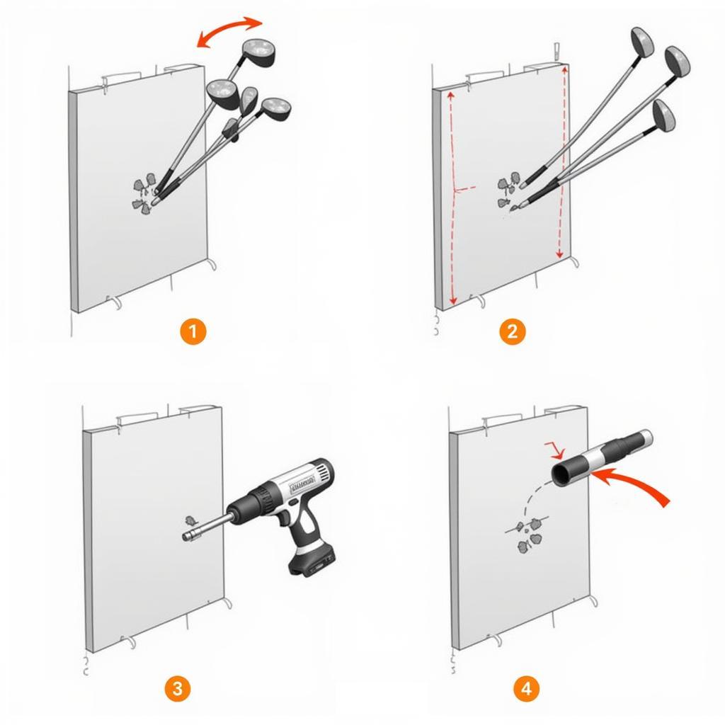 Installing a Wall-Mounted Golf Club Rack in a Garage