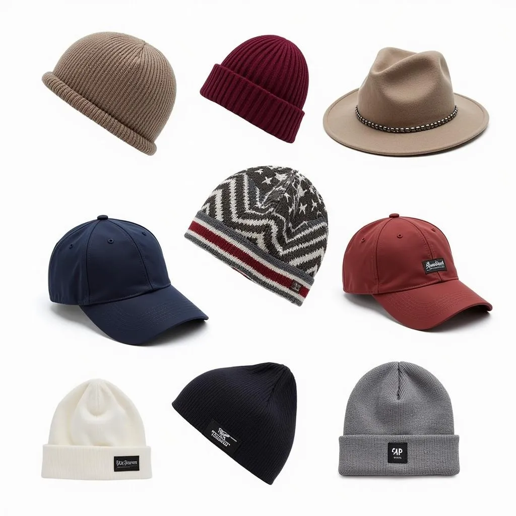 Different styles of weighted hats