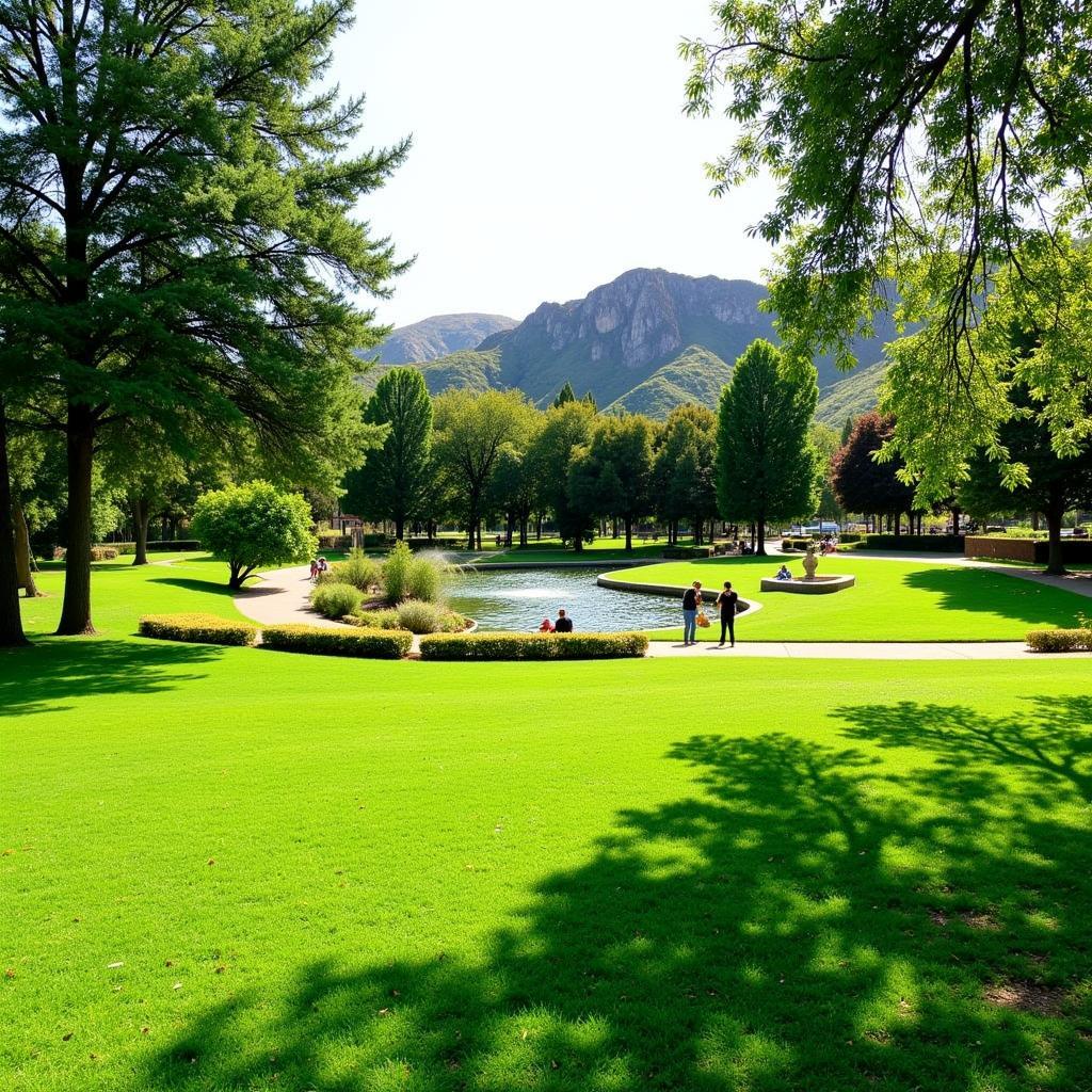 Scenic view of the park in Westlake Village, California