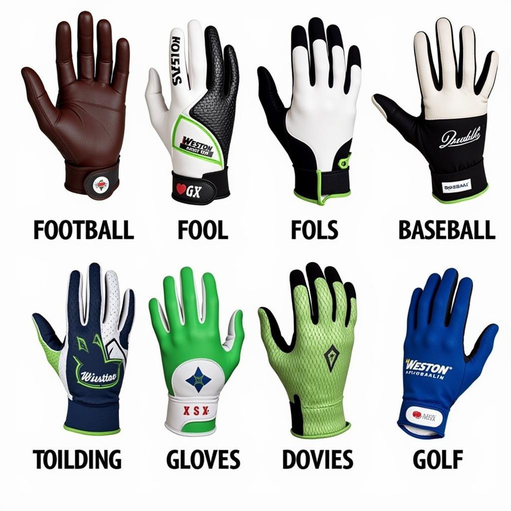 Different types of Weston gloves for various sports