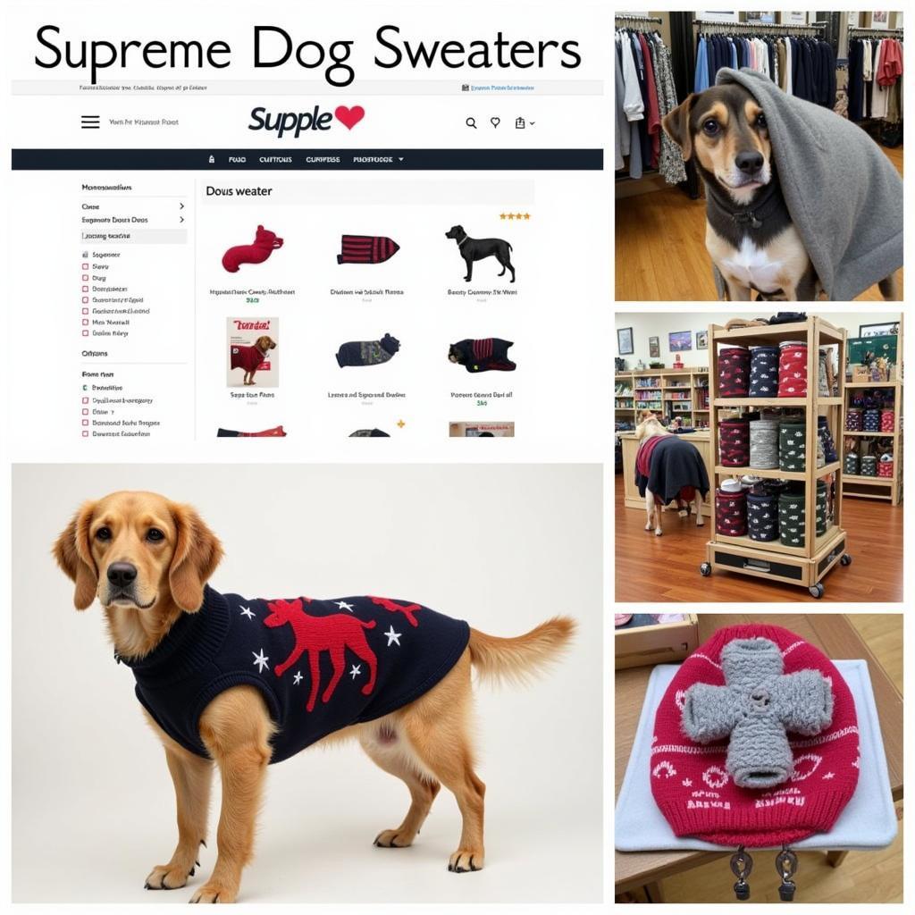 Different places to buy Supreme Dog Sweaters - online, pet stores, boutiques