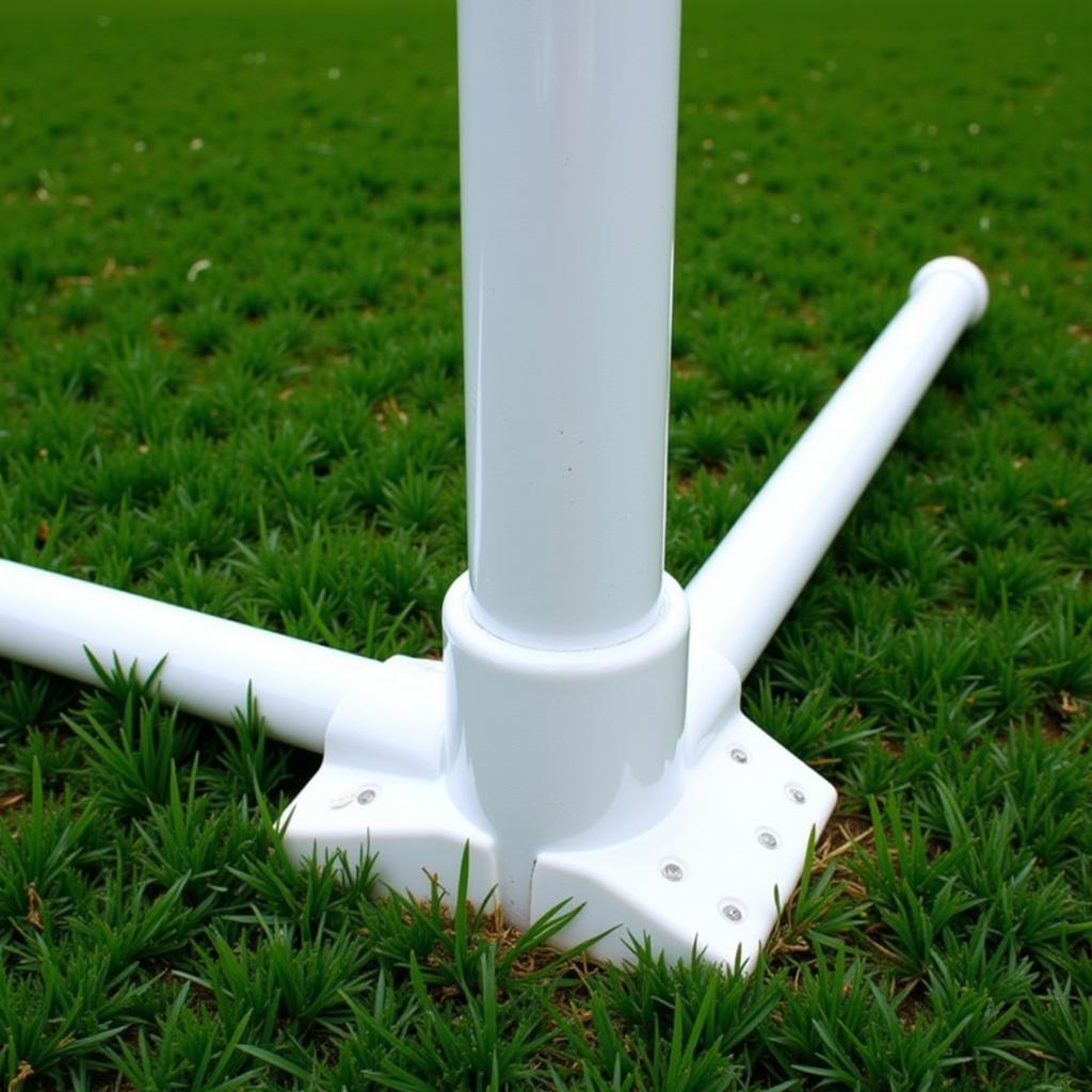 White corner guards protecting players on a football field