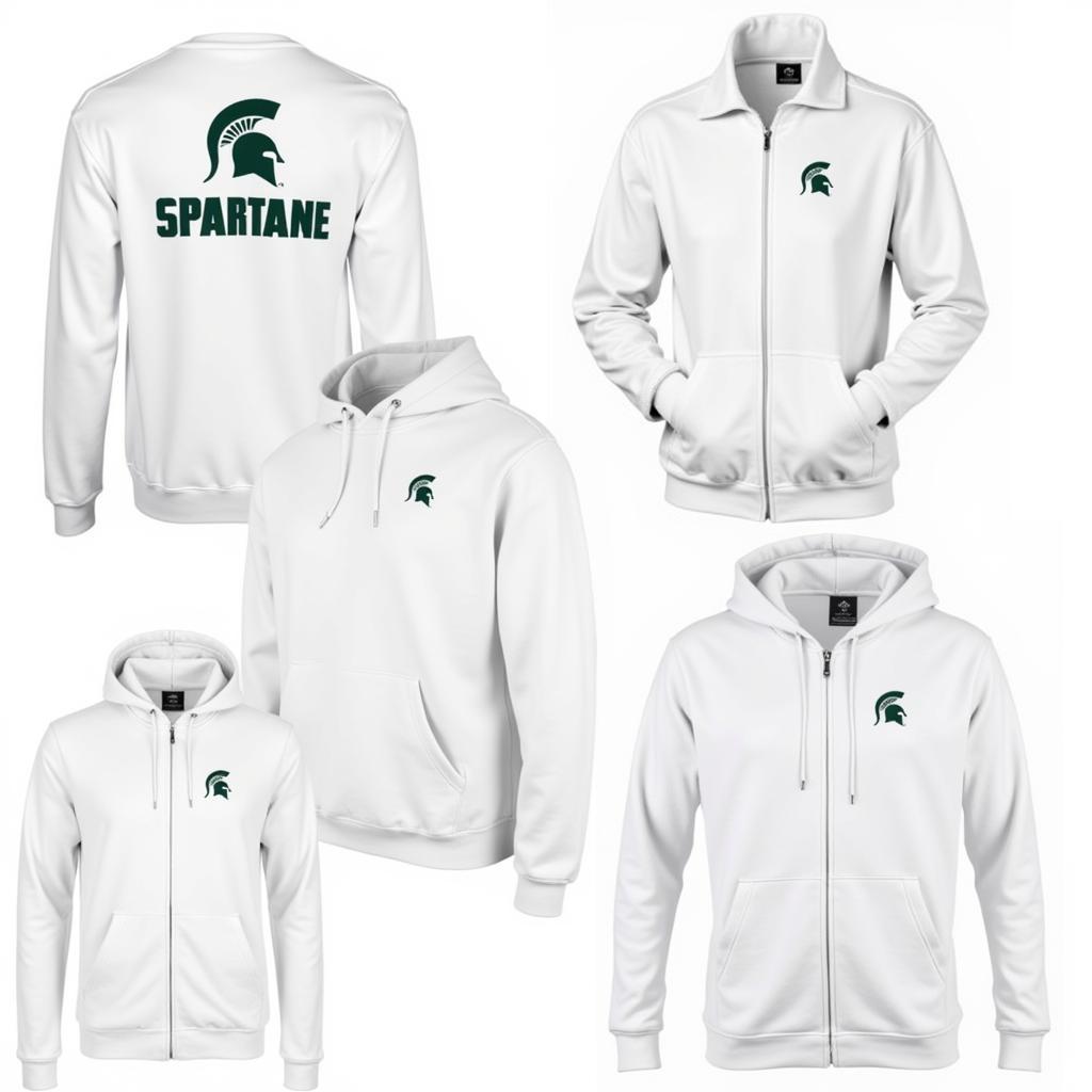 Various Styles of the White MSU Sweatshirt