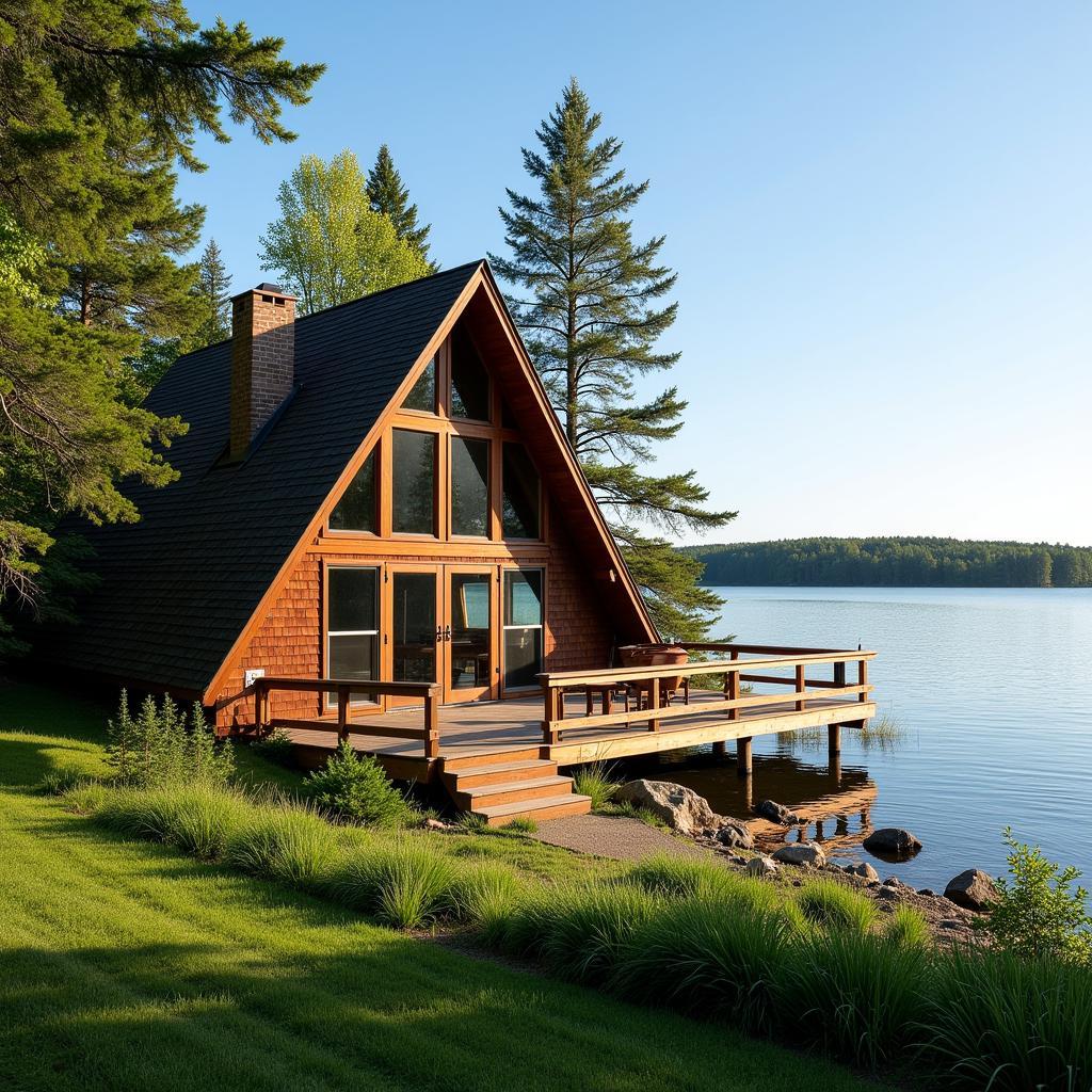 Wisconsin A-Frame Cabin Lakefront