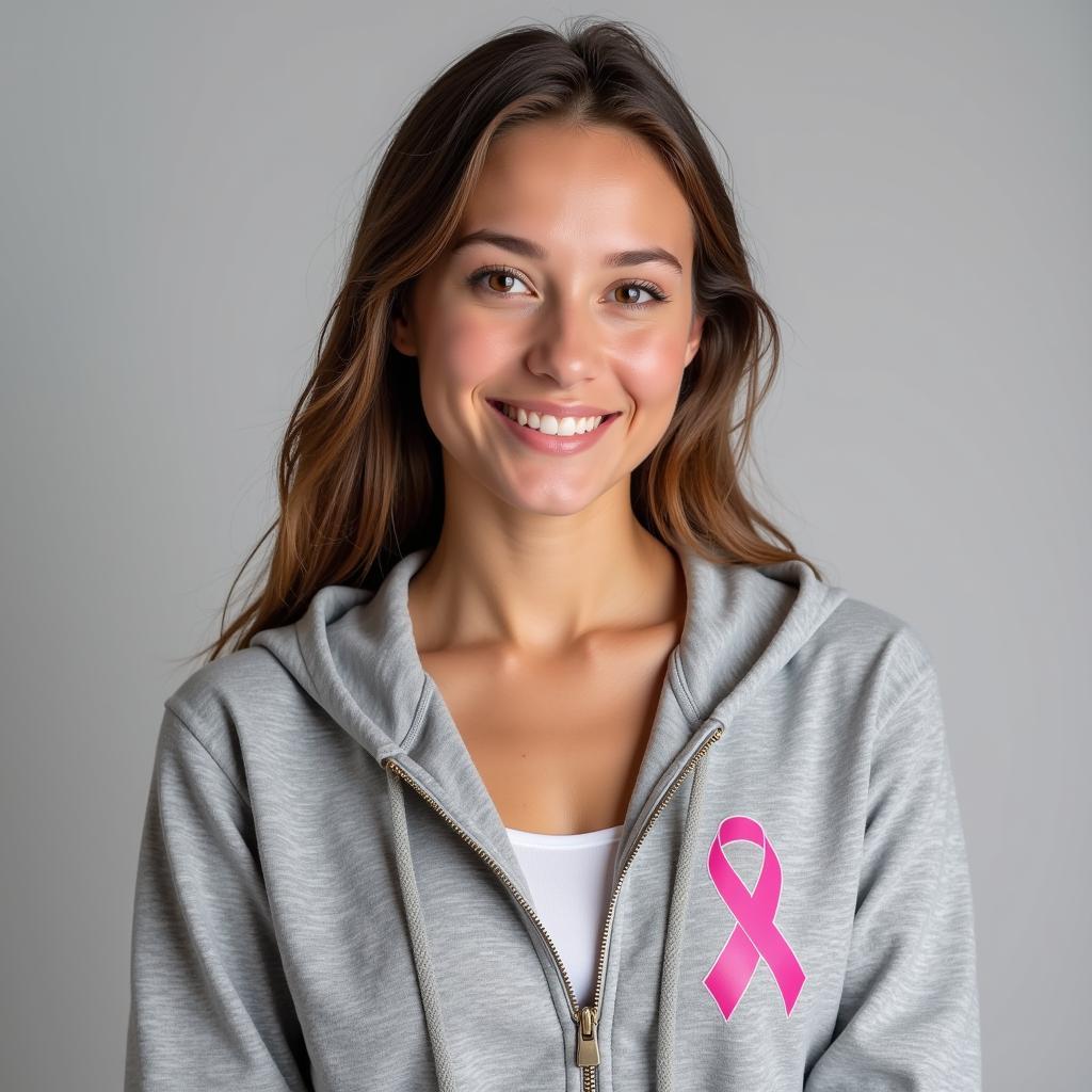 Woman Wearing Hoodie Smiling