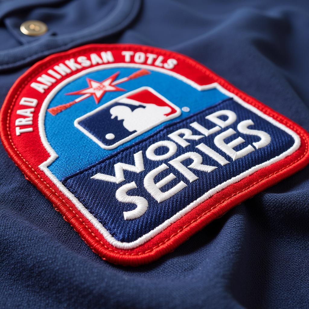 Close-up of the World Series 2023 patch