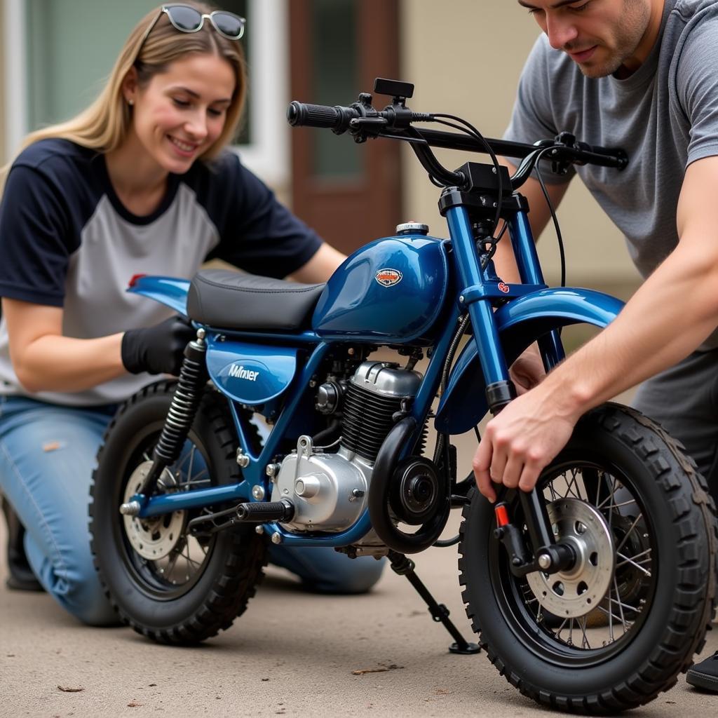 Performing routine maintenance on an x2 pocket bike