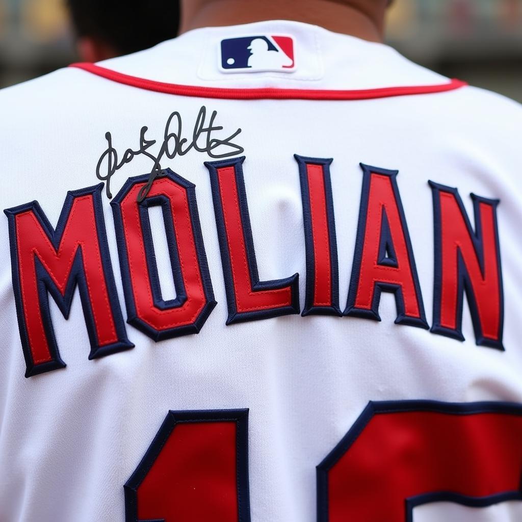 Yadier Molina Cardinals Jersey Signature