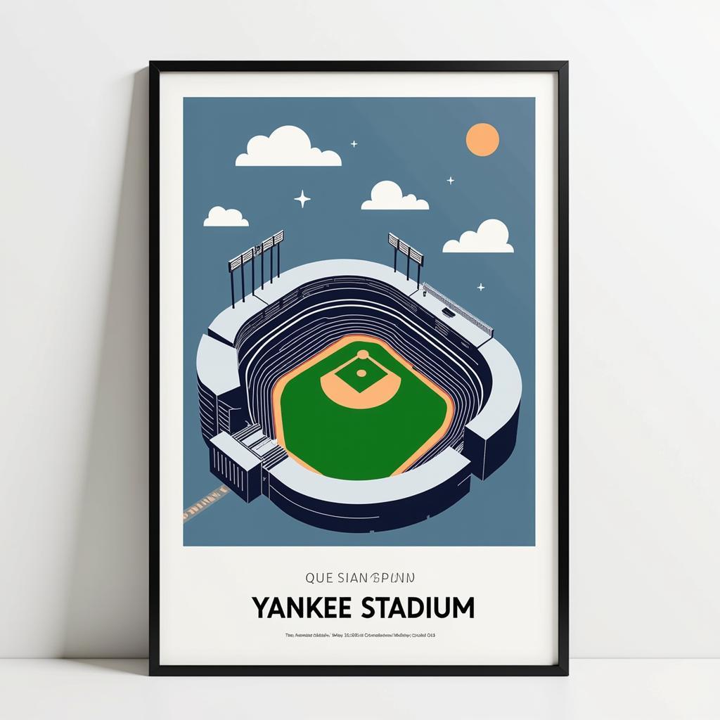 Yankee Stadium Poster: Modern Aerial View