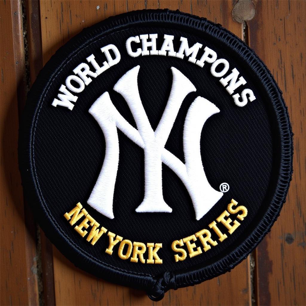 Close-up of the 1998 New York Yankees World Series Patch