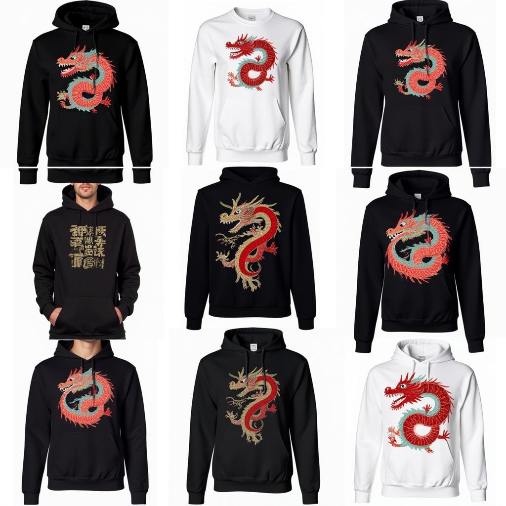 Different Year of the Dragon Hoodie Designs