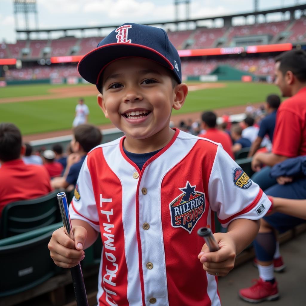 Young Fan Wearing Elly De La Cruz Jersey