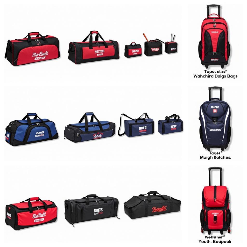 Youth Baseball Equipment Bags in Different Sizes