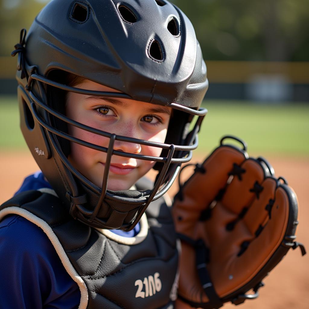 Youth Catcher Gear Close Up