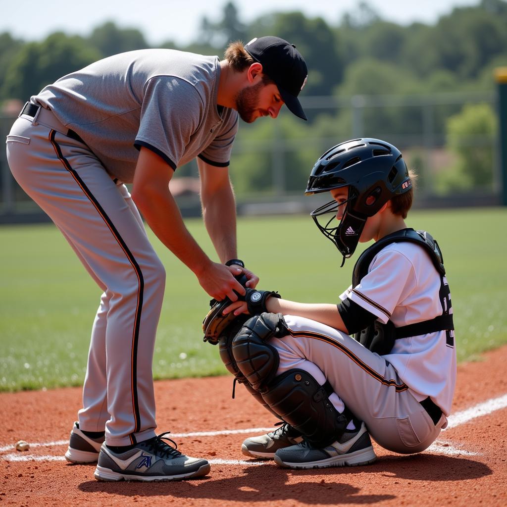 Youth Catcher Gear Fitting