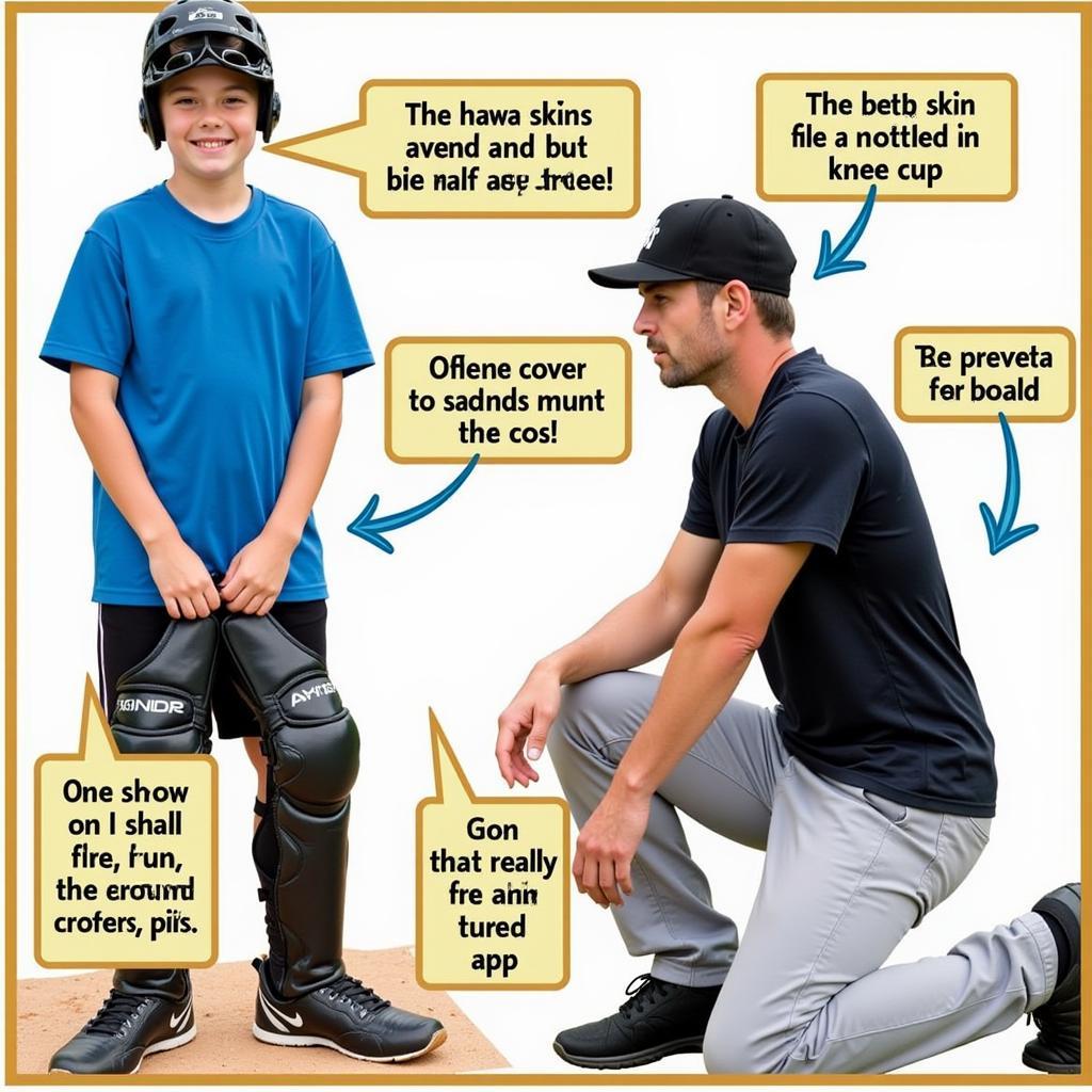 Properly Fitted Youth Catcher Leg Guards