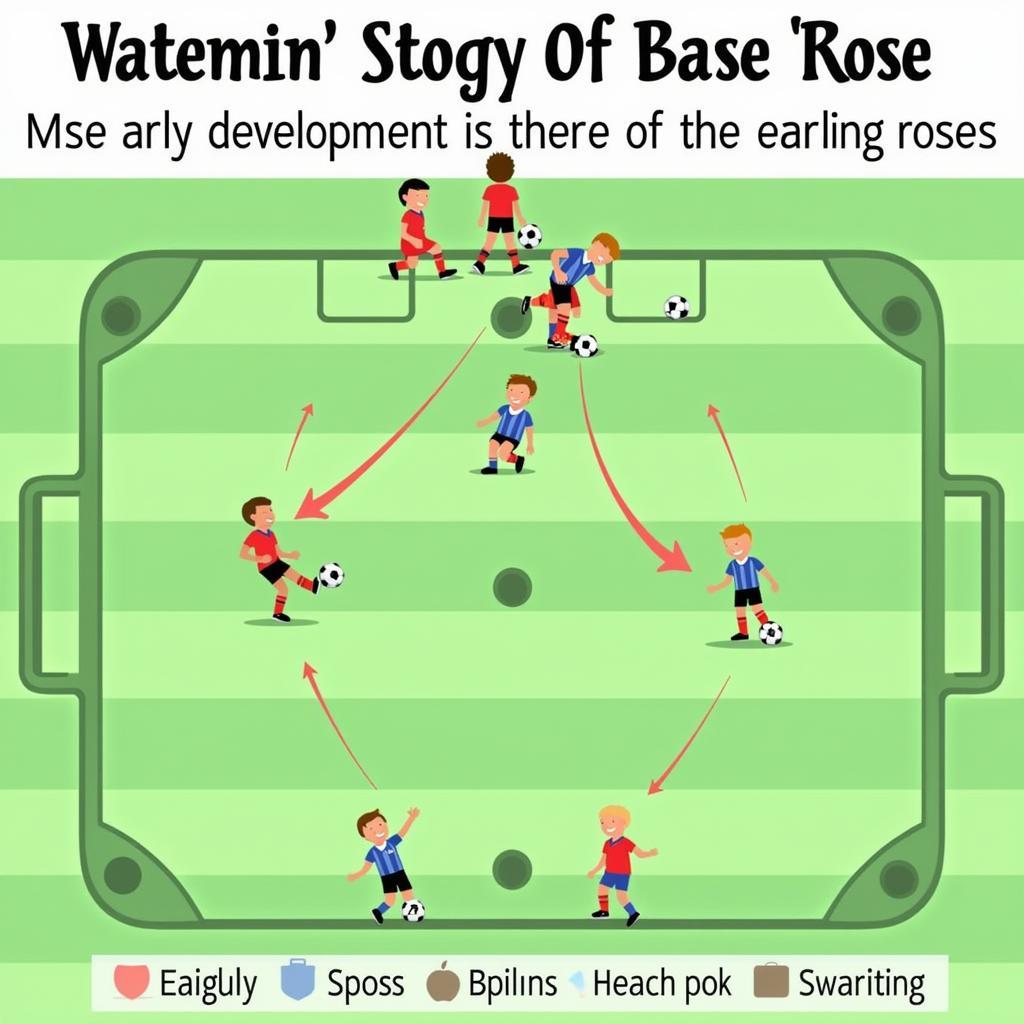 Youth Soccer Players Practicing Base Rose