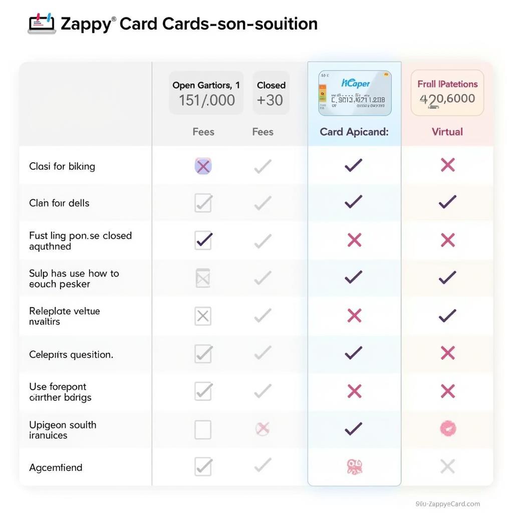 Zappy Card Types Comparison