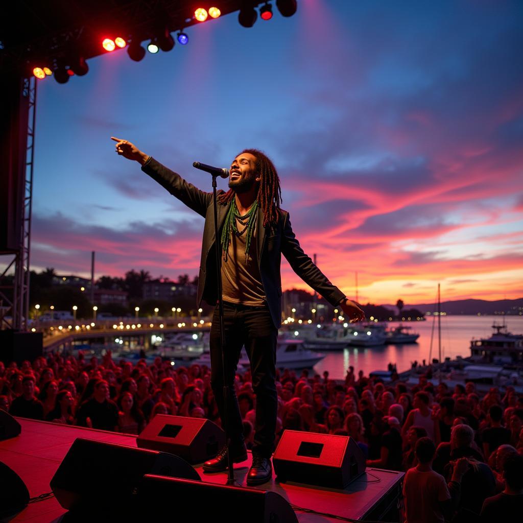 Ziggy Marley performing at Humphreys Concerts by the Bay in San Diego