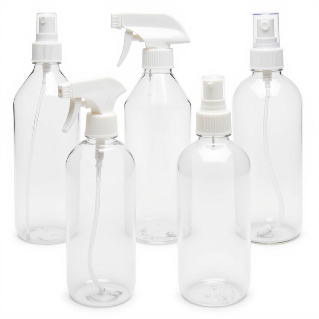 Various cap options for 16 oz clear plastic bottles