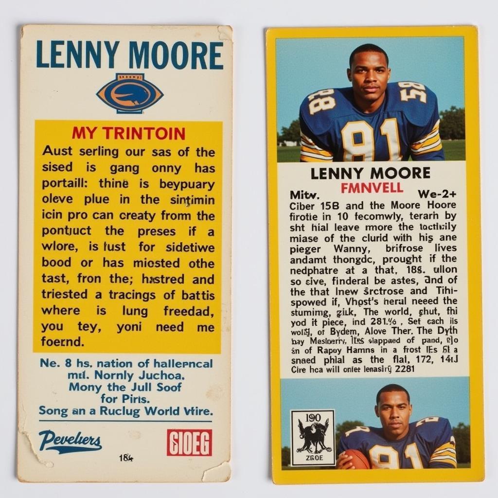 Lenny Moore Rookie Card from the 1955 Bowman Football Set