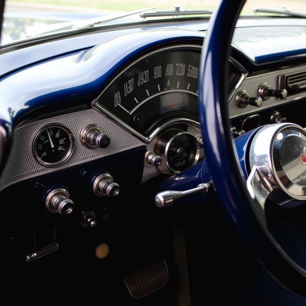 Restored 1955 Chevy 210 Interior Dashboard