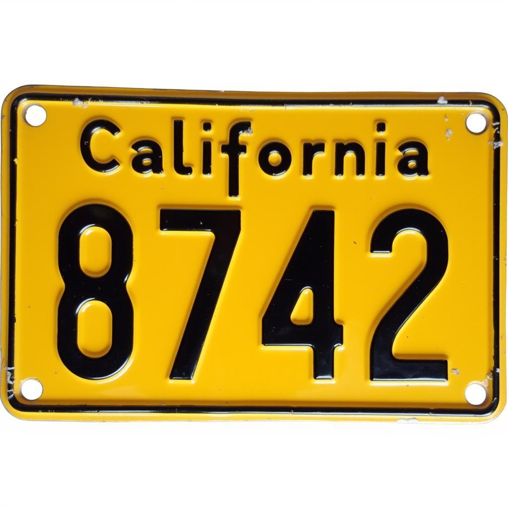 Example of a 1956 California License Plate