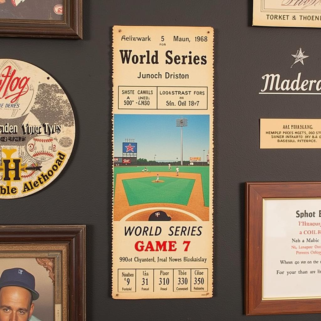 1960 World Series Game 7 Ticket Stub in a Collection