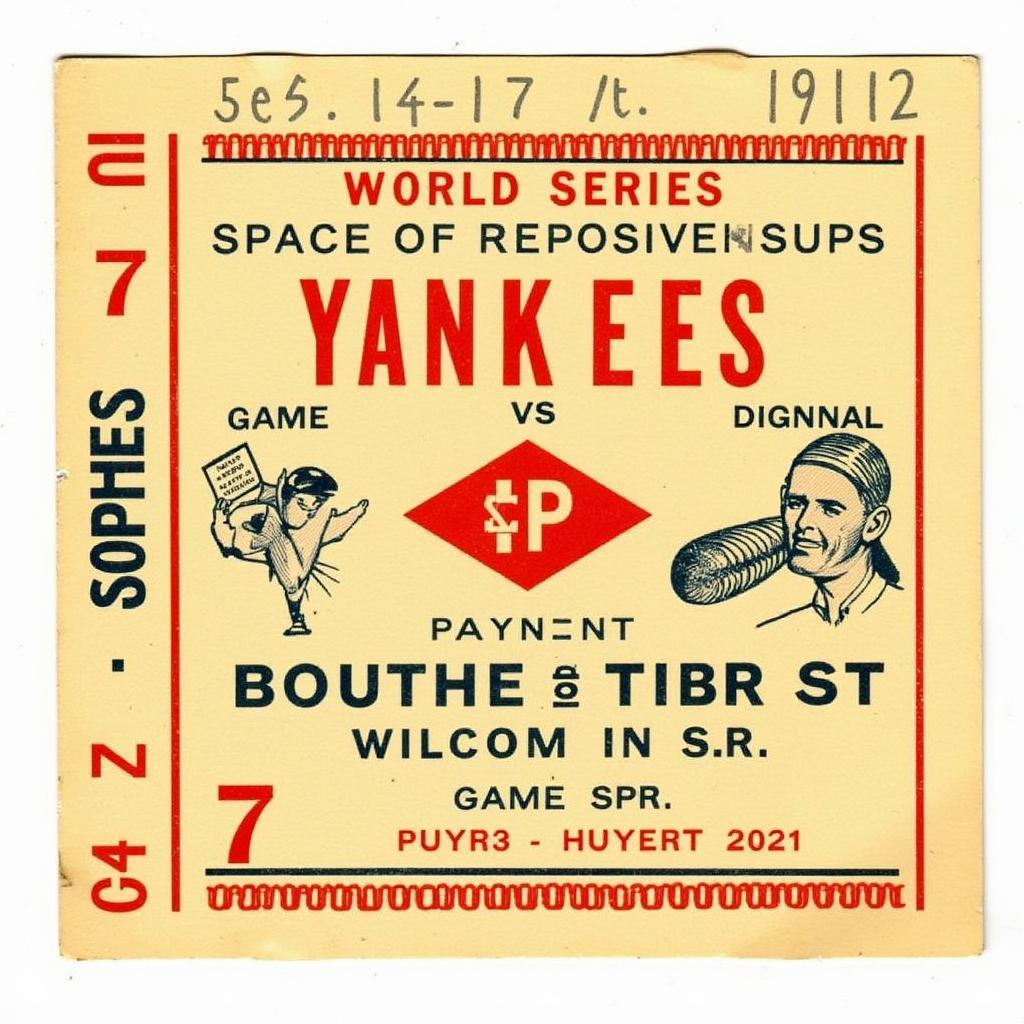 1960 World Series Game 7 Ticket Stub: Yankees vs. Pirates