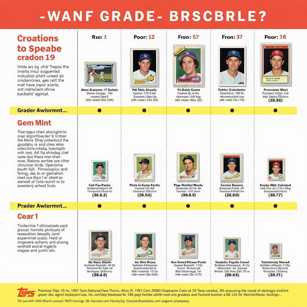 1961 Topps Baseball Cards Grading Scale