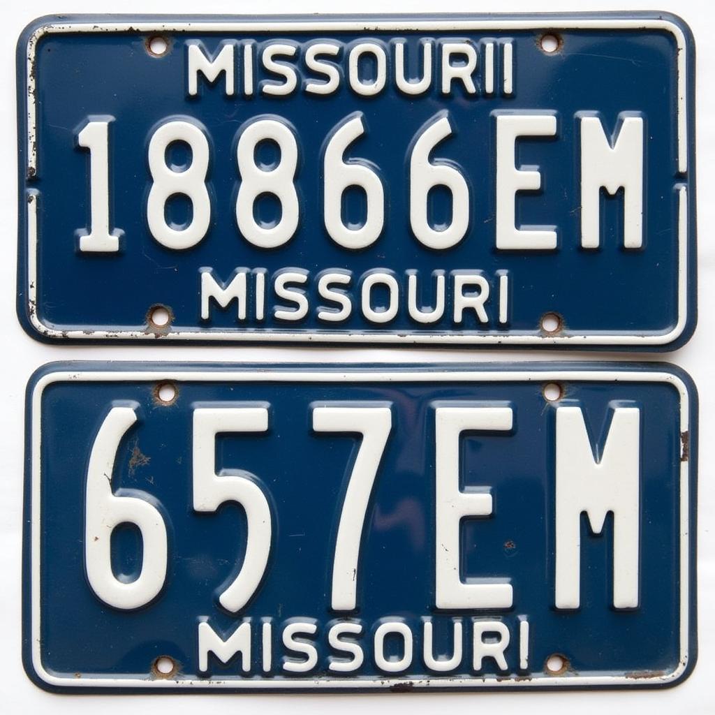 Example of a 1965 Missouri License Plate