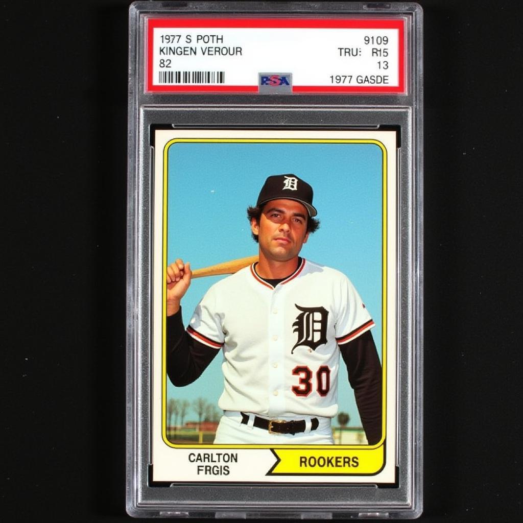 1972 Topps Carlton Fisk Rookie Card - Graded Example