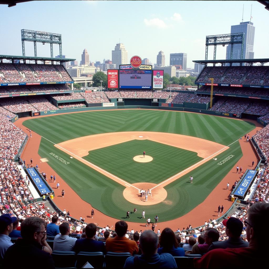 1980 New York Mets playing at Shea Stadium