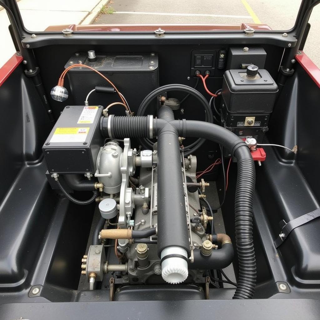 1990 Club Car DS Engine Compartment