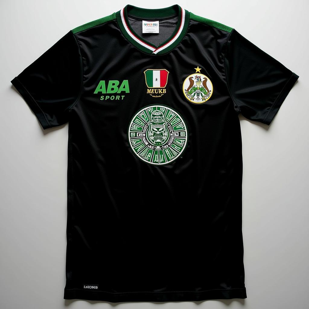 1998 Mexico Black Jersey Front View