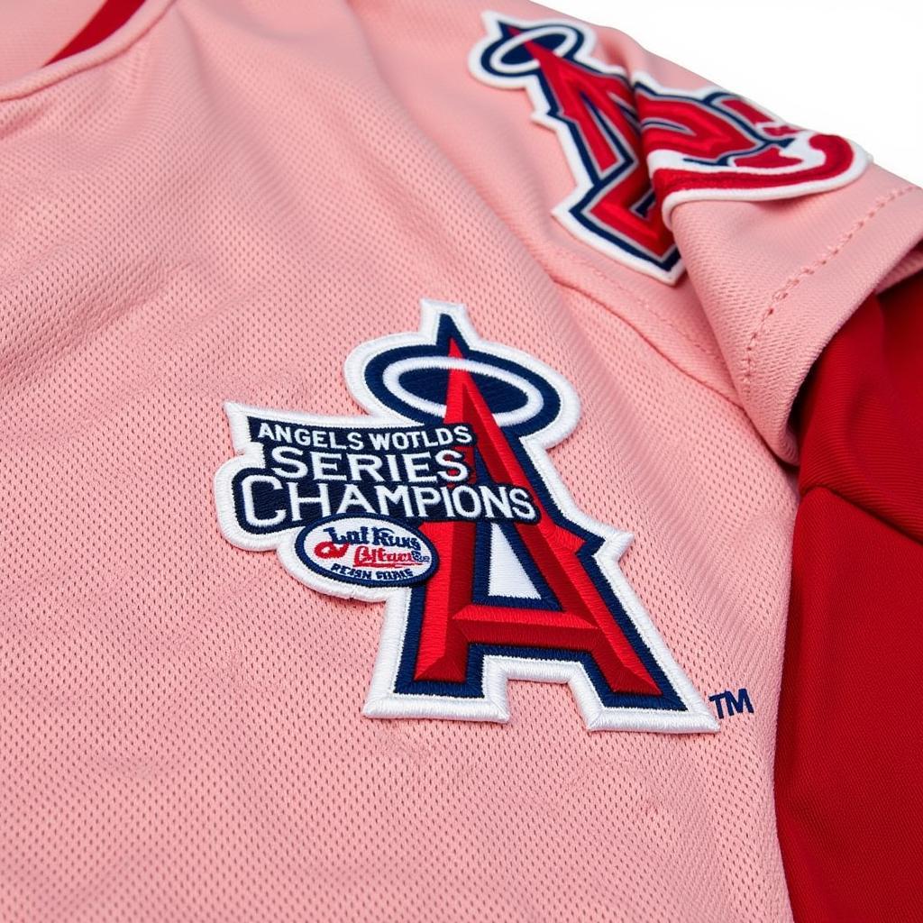 Close-up View of the 2002 Anaheim Angels Jersey Design