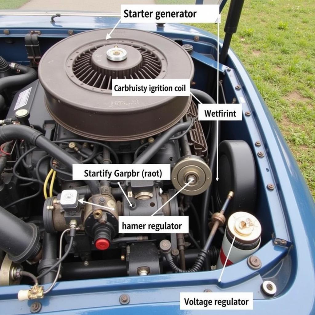 2002 Club Car DS Engine Components Diagram