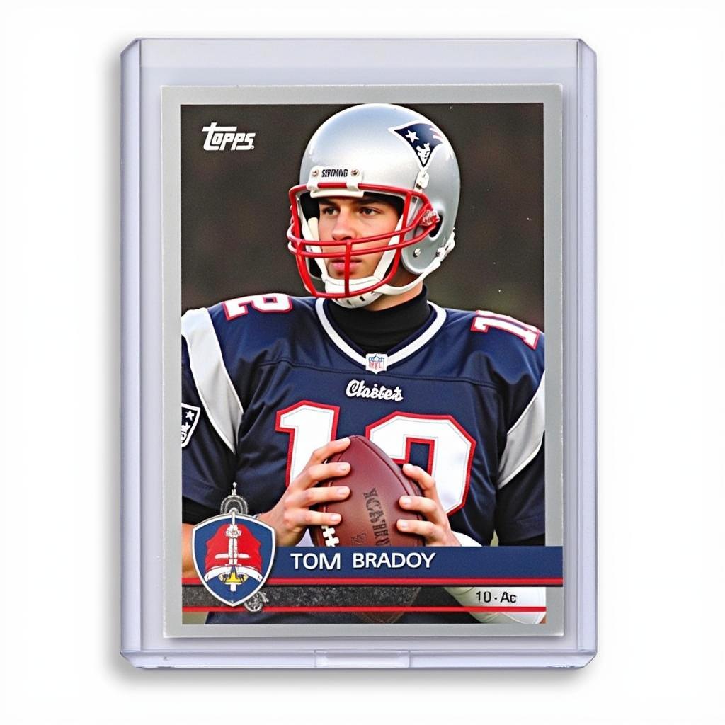 2006 Topps Tom Brady Rookie Card - Front View