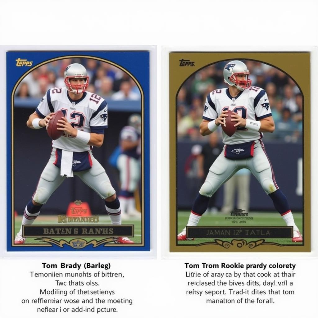 2006 Topps Tom Brady Rookie Card Variations - Refractor, Parallel, and Base Card Comparison