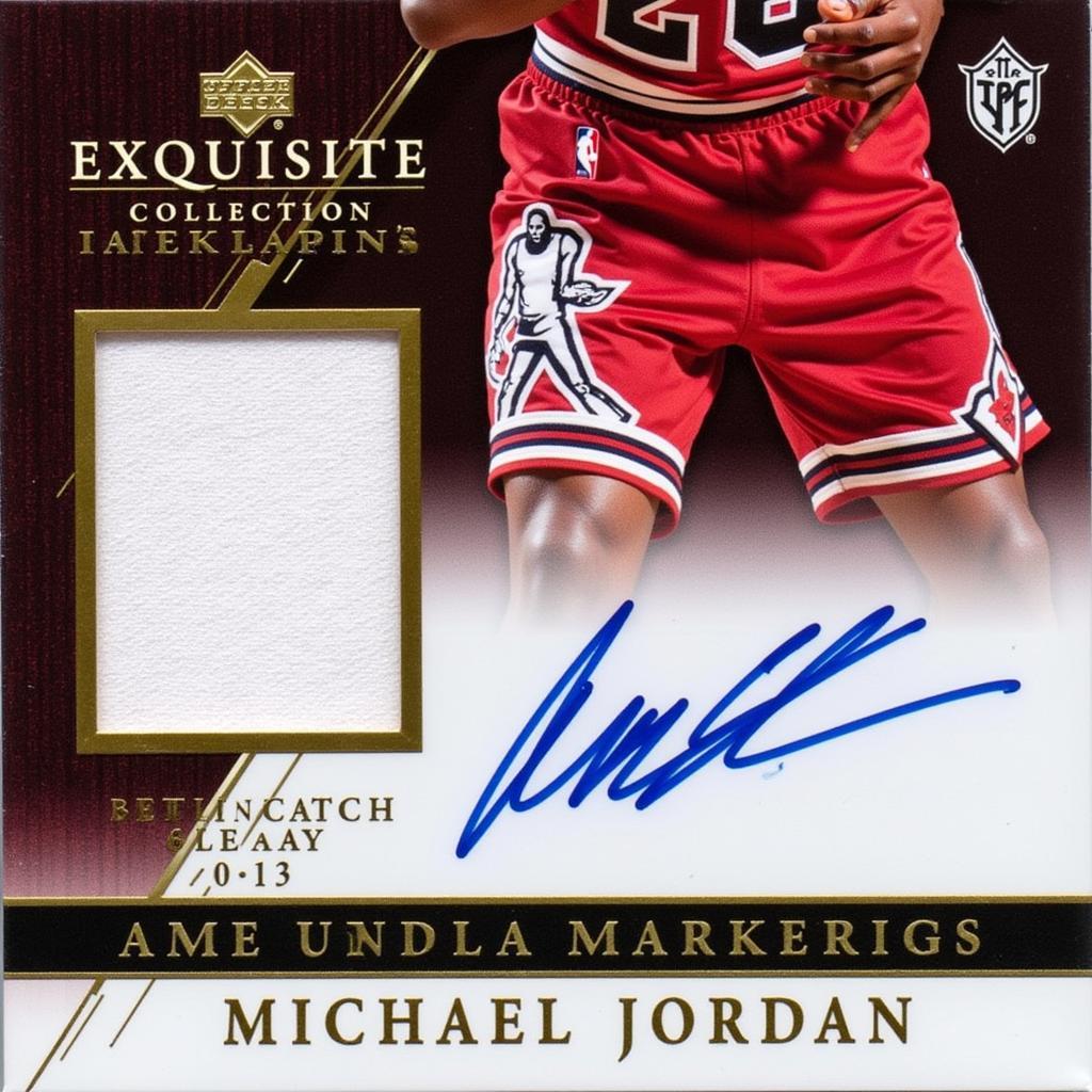 2009 Upper Deck Exquisite Collection Michael Jordan Patch Autograph Card