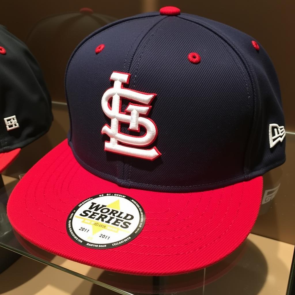 2011 St. Louis Cardinals World Series Champions Hat Display