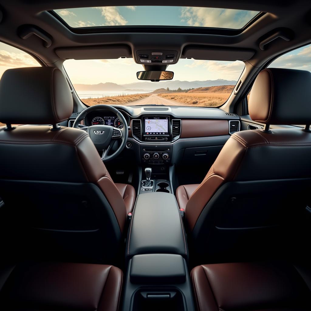 Luxurious and spacious interior of the 2025 Epic Ranger, featuring premium materials and advanced technology.