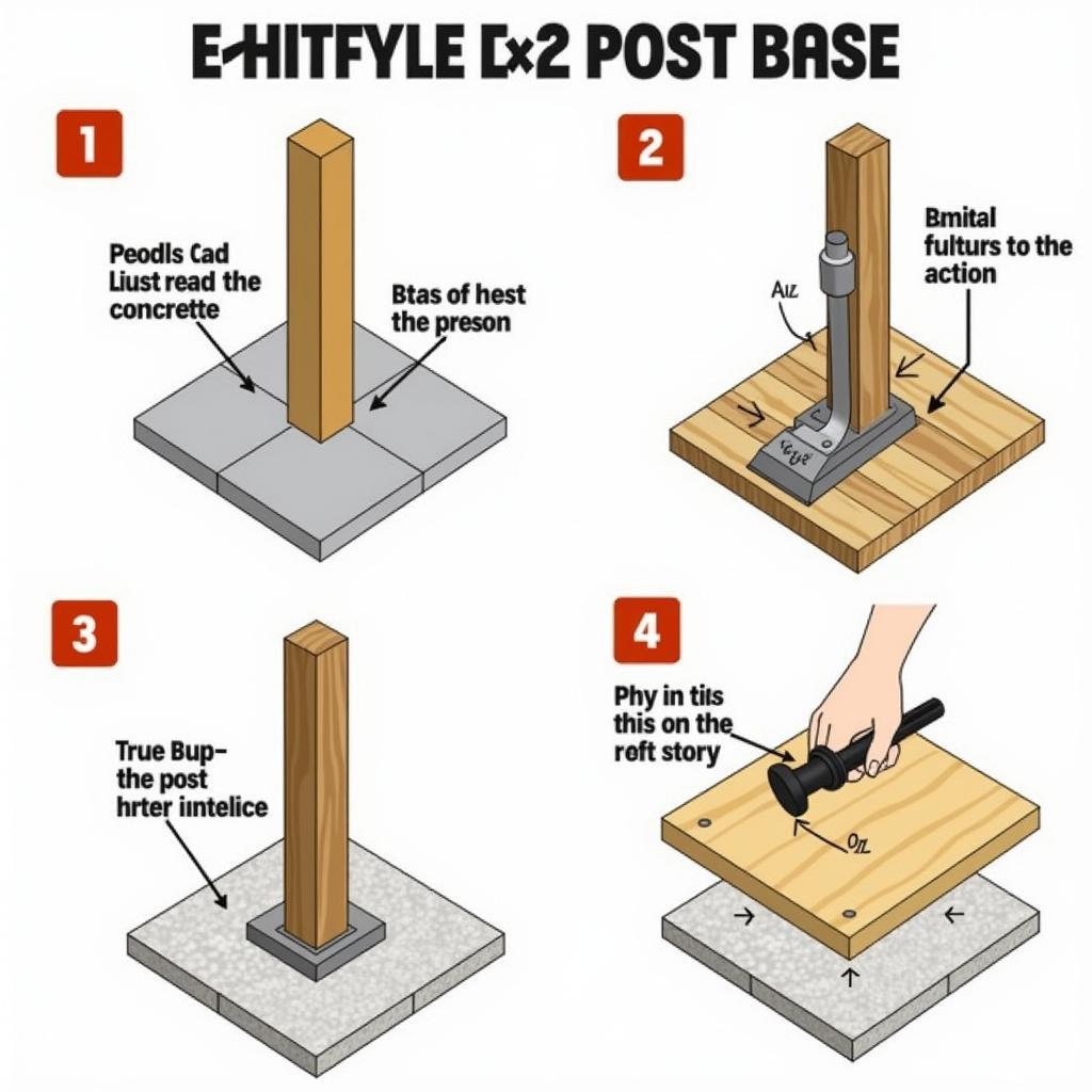 2x2 Post Base Installation Steps