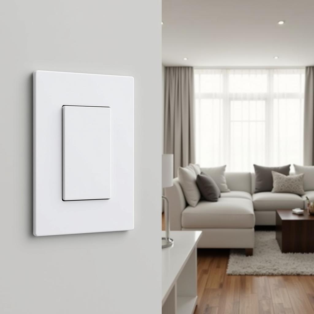 Finished Look of a 3 Gang Wall Plate with Blank Insert