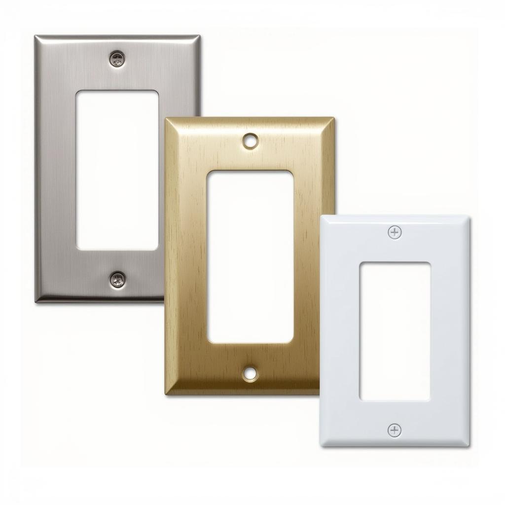 Variety of 3 Gang Wall Plates with Blank Inserts