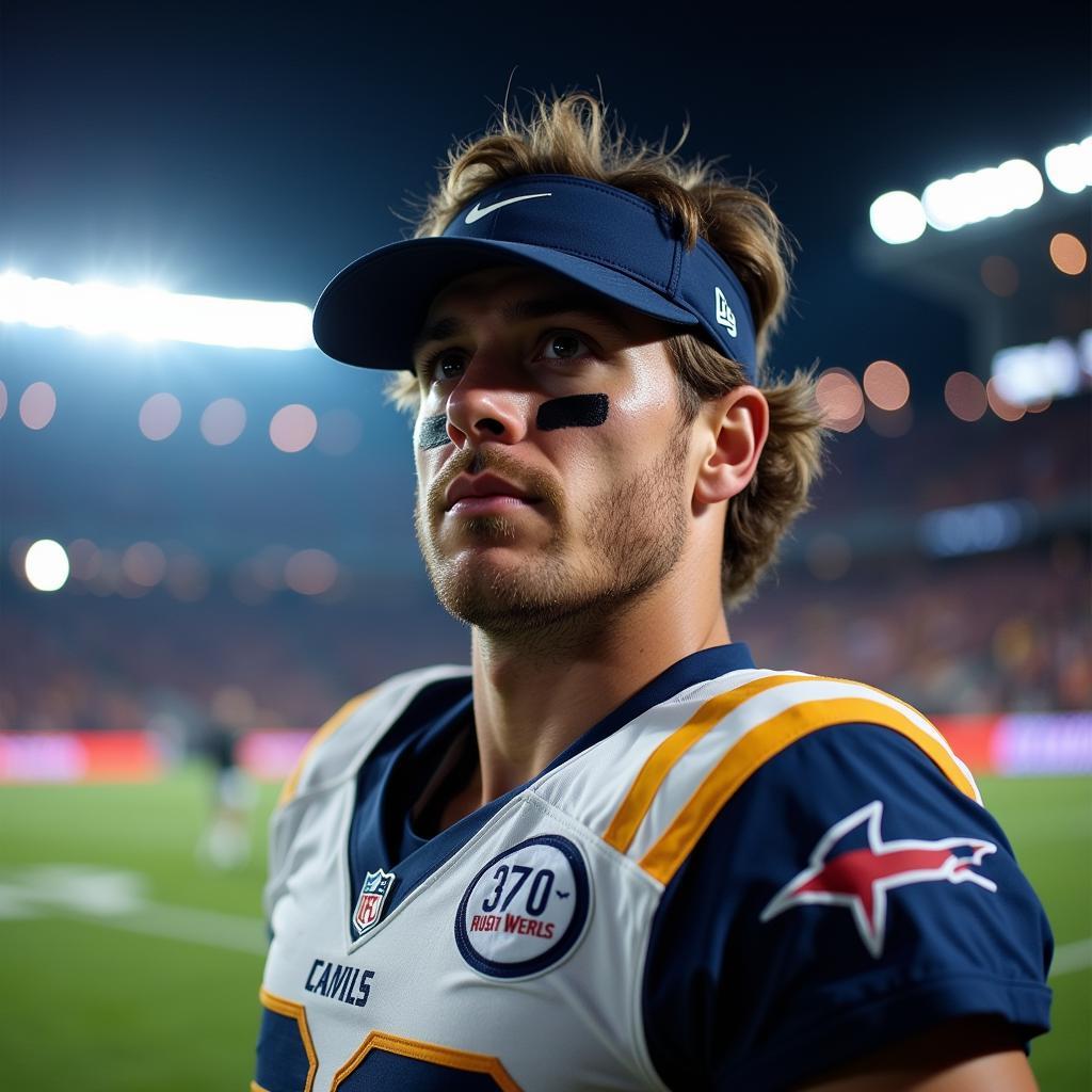 379 Visor in Action: A Football Player Wearing the Visor During a Match