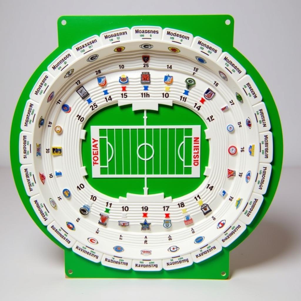 3D Calendar 2025 Football Stadium Design