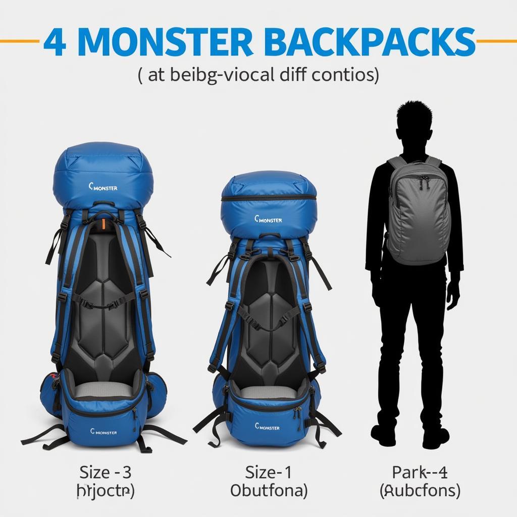 4 Monster Backpack Size Comparison