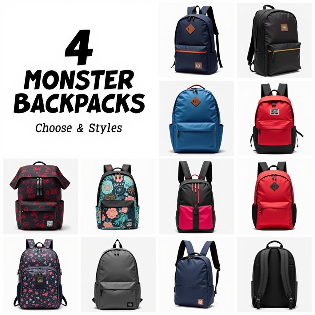 4 Monster Backpack Style Variations